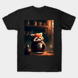 Red panda coffee break T-Shirt